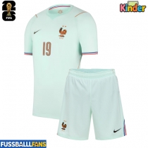 Frankreich Theo Hernandez #19 Auswärts Trikotsatz Kinder EM 2024 Kurzarm (+ Kurze Hosen)
